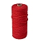 Cotton Macrame Cord, Round Macrame Rope for Wall Hangers, Boho Decorations, DIY Macrame Craft, Red, 3mm, about 54.68 Yards(50m)/Roll