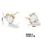 Exquisite Dragon Claw Crystal Zircon Stud Earrings Unique Ethnic Fashion Jewelry, Golden, 10x10mm