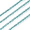 Electrophoresis 304 Stainless Steel Cable Chains, Unwelded, with Spool, Light Sea Green, 2.9x2.1x0.4mm, about 32.8 Feet(10m)/roll