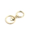 Alloy Keychain Clasps, with Heart Charms, Light Gold, 26mm