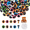 GOMAKERER 64Pcs 8 Colors Craft Resin Doll Eyes, Stuffed Toy Eyes, Safety Eyes, Half Round, Mixed Color, 15mm, 8pcs/color