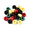 Opaque Plastic Beads, Barrel, Mixed Color, 9x6mm, Hole: 3.8mm, about 1950pcs/500g