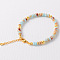 Simple Design Natural Gemstone Beaded Bracelets for Women, 