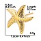 Vintage Stainless Steel Starfish Studs Earrings for Women, Fashionable and Elegant Ear Studs