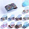 10 Style Transfer Foil Nail Art Stickers, Nail Decals, DIY Nail Tips Decoration for Women, Cartoon Pattern, 50x4cm, 10sheets/box, Box: 8.6x5.6x2.45cm