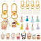 ARRICRAFT DIY Milk Teacup Keychain Making Kit, Including Alloy Swivel Clasps, Alloy Enamel Pendants, Polycotton Tassel Pendant Decorations, Mixed Color, 68Pcs/box