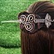 Antique Silver Viking Hair Sticks Hair Pin, Ladies Retro Hair Accessory, Rose Sword Hair Sticks, Insects, 180mm