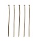 Jewelry Findings, Iron Flat Head Pins, Antique Bronze, 50x0.75~0.8mm, about 430pcs/100g