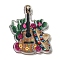 Opaque Acrylic Sided Pendants, Guitar, 42x32.5x2.5mm, Hole: 2.4mm