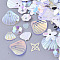 Ornament Accessories, PVC Plastic Paillette/Sequins Beads, Mixed Shapes, Creamy White, 4~11x4~12x0.4~1.5mm, Hole: 0.9~1.4mm