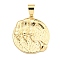 Brass Pendants, Real 18K Gold Plated, Leo, 23x21x2mm, Hole: 6x4mm