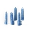 Tower Natural Blue Aventurine Home Display Decoration, Healing Stone Wands, for Reiki Chakra Meditation Therapy Decors, Hexagonal Prism, 50~60mm