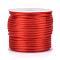 Nylon Cord, Satin Rattail Cord, for Beading Jewelry Making, Chinese Knotting, Red, 1mm, about 32.8 yards(30m)/roll