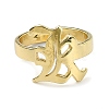 Brass Open Cuff Ring RJEW-B051-44G-1