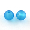 Transparent Frosted Glass Beads FGLA-R001-8mm-M-2