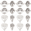 Unicraftale 24Pcs 2 Styles 201 Stainless Steel Connector Charms STAS-UN0042-38-1