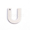 304 Stainless Steel Letter Charms STAS-O072-U-1