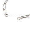 304 Stainless Steel Paperclip Chains Bracelet Making AJEW-JB01038-02-3