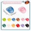 PandaHall Elite 48Pcs 12 Colors Opaque Acrylic Beads SACR-PH0002-23-2