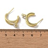 Rack Plating Brass Micro Pave Cubic Zirconia Studs Earrings Findings EJEW-R162-42G-3