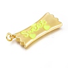 Real 18K Gold Plated Brass Enamel Pendants KK-A150-06G-C-RS-3