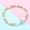 Brass Beaded Stretch Bracelets for Women BJEW-G736-03A-2