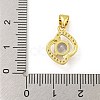 Rack Plating Brass Micro Pave Cubic Zirconia Pendants KK-G513-08G-3