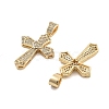 Brass Pave Cubic Zirconia Pendants KK-U009-06A-G-2