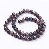 Natural Glaucophane Beads Strands G-F520-39-8mm-2