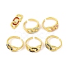 Brass Open Cuff Rings RJEW-U009-21G-1