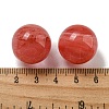 Cherry Quartz Glass Round Ball Figurines Statues for Home Office Desktop Decoration G-P532-02A-08-3