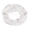 Faceted Round Natural Quartz Crystal Bead Strands G-L411-30-4mm-01-5