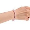 Natural Rose Quartz Bead Stretch Bracelets BJEW-K213-01-4