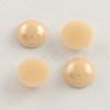 Pearlized Plated Opaque Glass Cabochons PORC-S801-14mm-13-1