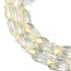 Transparent Electroplate Glass Beads Strands EGLA-F157-FR03-4