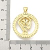 Brass Micro Pave Cubic Zirconia Pendants KK-K354-09E-G-3