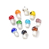 Mushroom Handmade Lampwork Beads Strands X-LAMP-R116-03-2