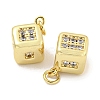 Brass Micro Pave Clear Cubic Zirconia Pendants KK-Q814-25G-2