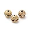 Brass Micro Pave Cubic Zirconia Beads KK-C071-08G-1