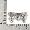 Brass Micro Pave Clear Cubic Zirconia Beads KK-G493-14A-P-3