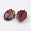 Natural Dyed & Heated Red Tiger Eye Flat Back Cabochons G-G741-22x30mm-13-2