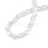 Electroplate Glass Beads Strands X-EGLA-N002-13-A14-4