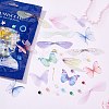 SUNNYCLUE 60Pcs Polyester Fabric Butterfly & Dragonfly Wing DIY-SC0016-79-4