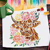 2Pcs 2 Styles PET Hollow Out Drawing Painting Stencils DIY-WH0394-0181-4