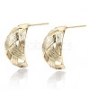 Brass Half Hoop Earrings KK-N232-110G-NF-5