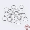 Rhodium Plated 925 Sterling Silver Round Rings STER-F036-03P-0.7x4-1