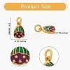 20Pcs Rack Plating Alloy Enamel Charms ENAM-SZ0003-06-7