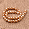 Polished Round Grade A Shell Pearl Bead Strands BSHE-M027-6mm-15-2