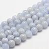 Natural Blue Lace Agate Bead Strands G-K153-B02-8mm-A-1
