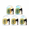 Transparent Printed Acrylic Pendants KY-S163-294-1